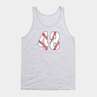 Baseball Number 48 #48 Baseball Shirt Jersey Favorite Player Biggest Fan Tank Top